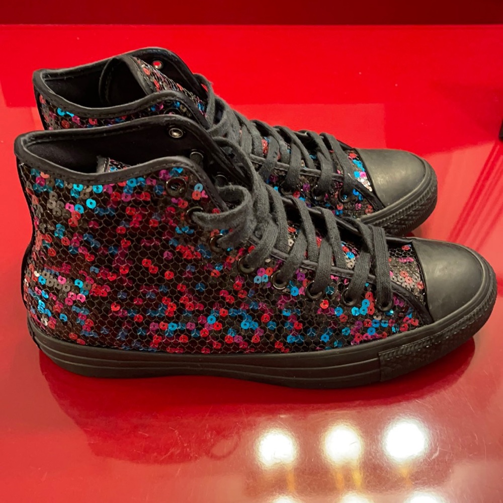 Converse Multicolored Sequin Chuck Taylors